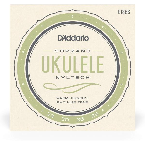 D'Addario EJ88S Nyltech Ukulele ソプラノウクレレ用セット弦 D'Addario とAquila 社の共同開発より、これまでのウクレレ弦にないウォームながらパンチの あるサウンド、正確なピッチ、そしてプレイヤビ...