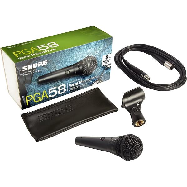(未使用･未開封品)　SHURE ダイナミック ボーカルマイクロフォン XLRケーブル付属 PGA58-XLR  kmdlckf 未使用・未開封品) SHURE ダイナミック ボーカルマイクロフォン XLR
