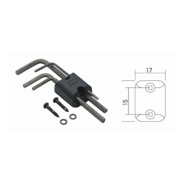 レンチホルダー（６角レンチ４本付き）フロイドローズの弦交換時やオクターブピッチの調整時、工具箱からレンチを出すのが面倒な方へ！ヘッド裏に簡単に取り付け可能です。