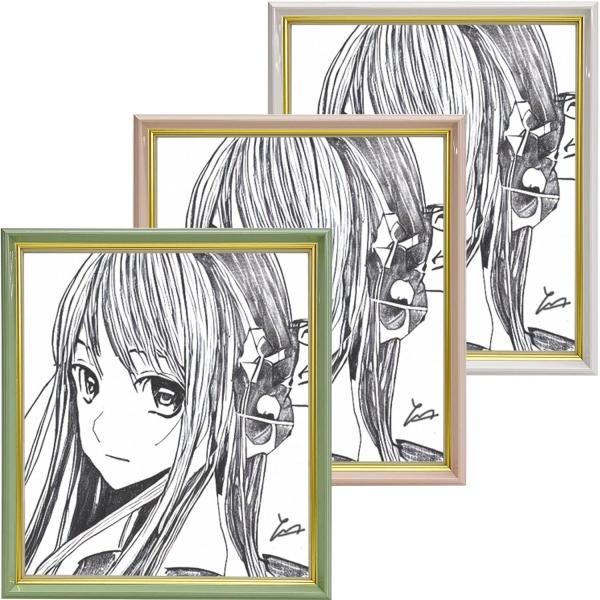 艶やかなパステルカラーが美しい色紙額。マットがないのでとてもコンパクト。シンプルなデザインで、サイン色紙用としてもぴったりです。フレームカラーをグリーン、ピンク、ホワイトの3色からお選びください。