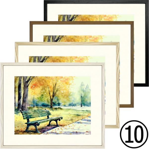 米タモとも呼ばれるホワイトアッシュ材の額縁。ホワイトアッシュは明るい色とダイナミックな木目が特徴。木目を活かした木の質感を楽しめる額縁です。ナチュラル&amp;シンプルでどんな作品おすすめできます。乳白、木地、ライトブラウン、黒の4色からお...