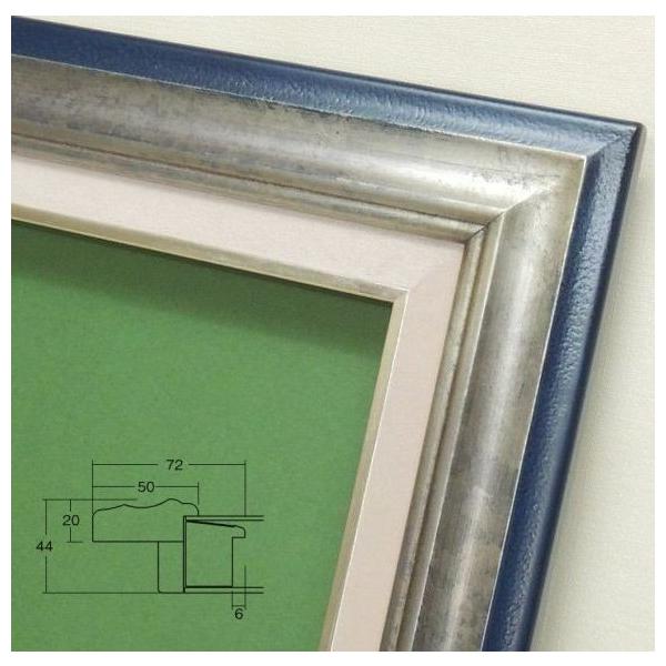 7740 銀 SM(サムホール) 227×158mm 油彩額縁 表面保護/アクリル(軽くて