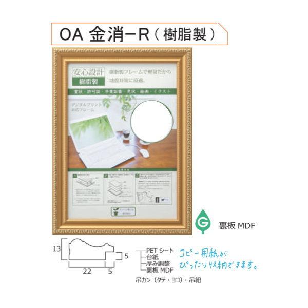 他サイト： OA金消-R 樹脂製 賞状額 コピー用紙 サイズ A4(297×210mm) 大仙の商品画像