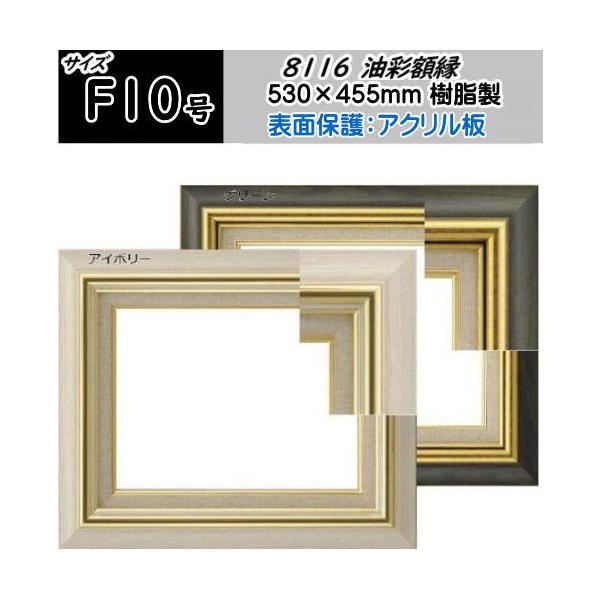 8116 F10号 (530×455mm) アクリル板付 油絵額縁 油彩額縁 油絵額 油彩
