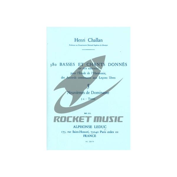 楽譜] シャラン／380の和声課題集・バス課題とソプラノ課題・5A:問題