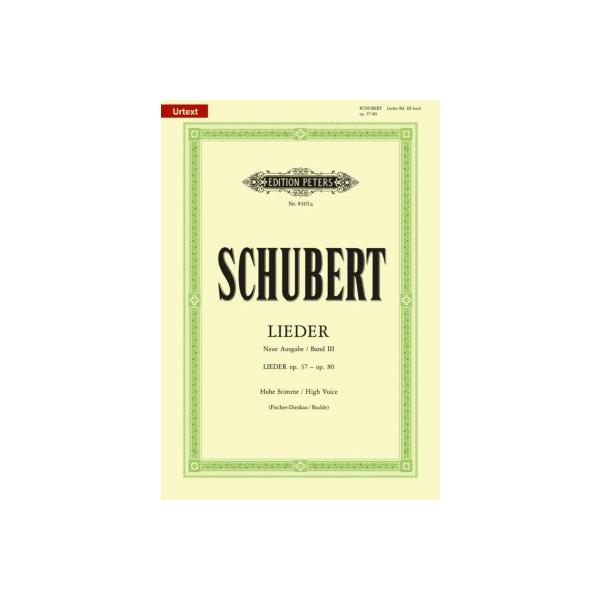 楽譜] シューベルト／歌曲集 第3巻（高声用、原典版）(ペータース出版