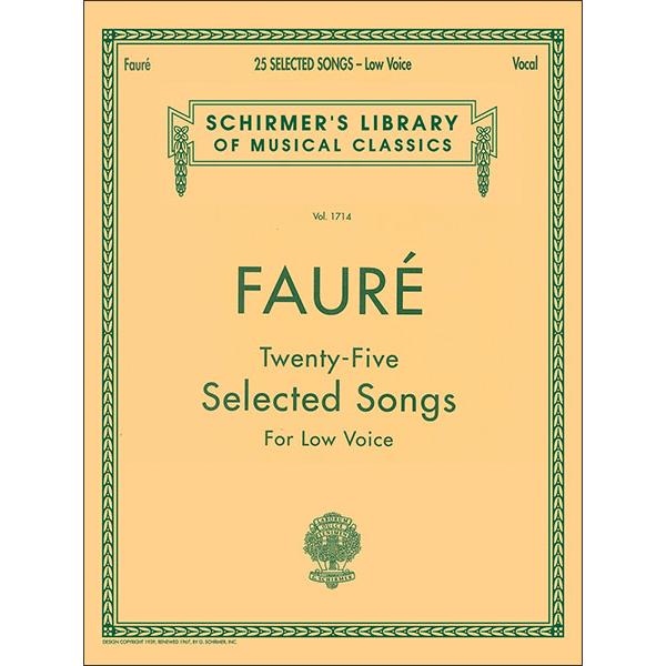 楽譜 フォーレ／25の歌曲集（低声用）（50261070／声楽／輸入楽譜（T