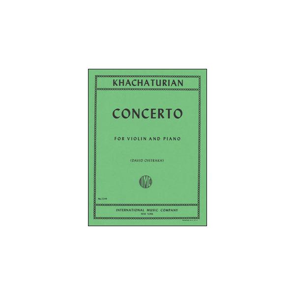 楽譜 A. ハチャトゥリアン／ヴァイオリン協奏曲 （VnとPf）(【1085054