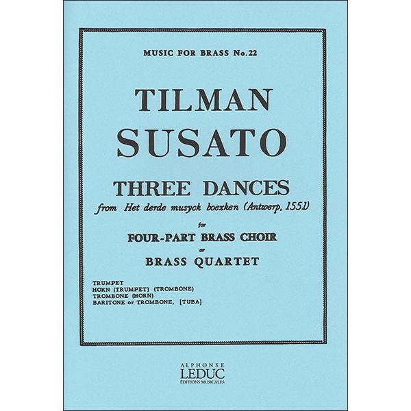 楽譜 スザート／3つの舞曲(AL28261／金管4重奏／輸入楽譜（T）) : 楽譜