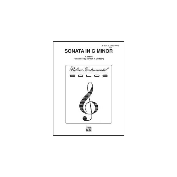 楽譜　エックレス／ソナタ ト短調(BWI00122／バスクラリネット・ソロとピアノ／輸入楽譜（T）)