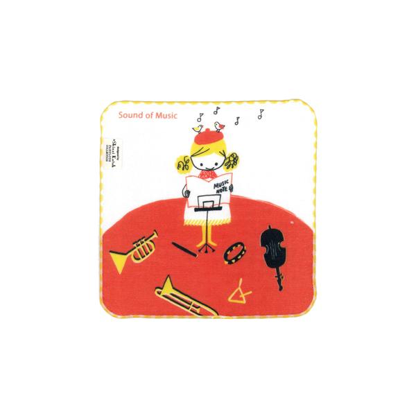 他サイト： SKTC141-03　サウンドオブミュージック・タオルチーフ／ミュージックノート(【828】　サイズ：縦230×横230mm／素材：綿100％　ガーゼ＆無撚糸)の商品画像