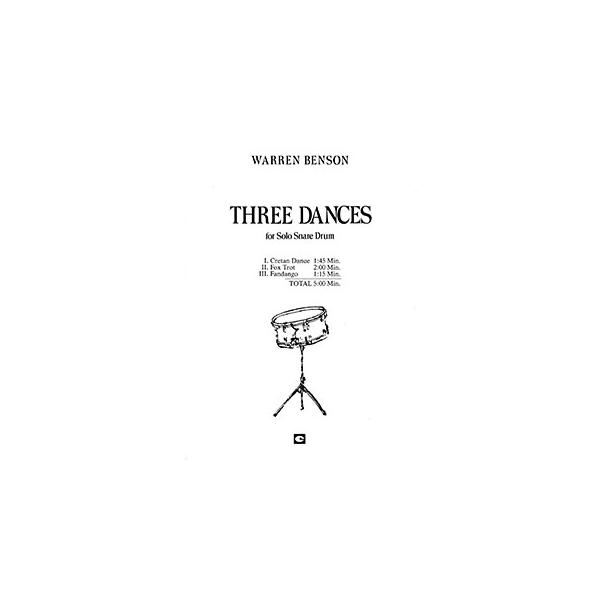 楽譜  ベンソン/3つの舞曲 【Snare Drum】(【532680】/00347799/スネアドラム・ソロ (無伴奏)/輸入楽譜(T))
