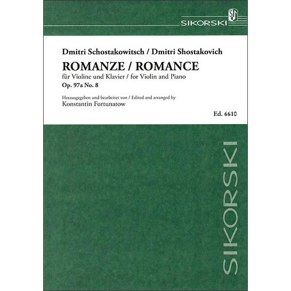 楽譜 ショスタコーヴィチ／ロマンス （「馬あぶ」より） Op. 97a No. 8