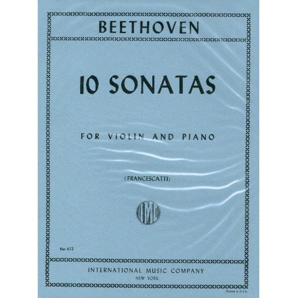 楽譜　ベートーヴェンヴァイオリンソナタ全集　ヴァイオリンパート&ピアノパート 楽譜 ベートーヴェン/バイオリン・ソナタ全曲集(フランチェスカッティ