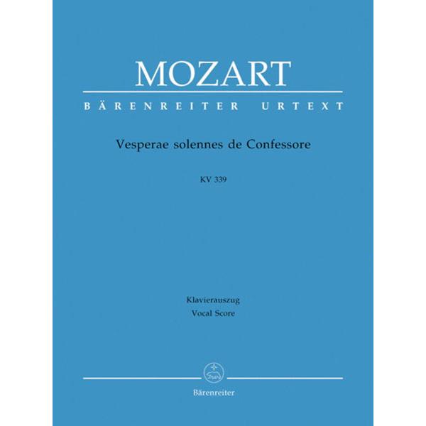 楽譜 モーツァルト/証聖者の荘厳な晩課(ヴェスペレ)KV 339(ラテン語