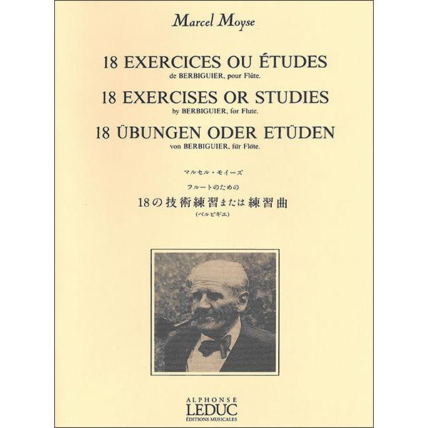 楽譜 モイーズ/18の技術練習または練習曲 (ベルビギエによる) 【Flute
