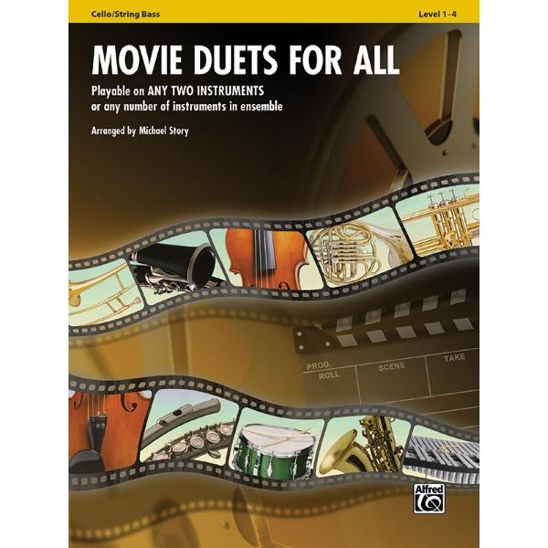 楽譜 【取寄品】【取寄時、納期1週間〜10日】輸入 映画音楽 二重奏曲集（Ｃｅｌｌｏ／Ｂａｓｓ用） Movie Duets for All Cello/Bass【ネコポスは送料無料】