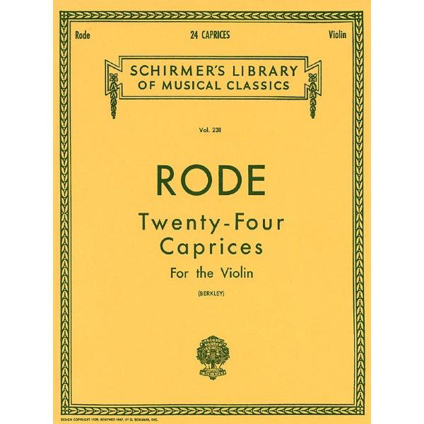 楽譜 【取寄時、納期1週間〜10日】輸入 バイオリン ２４のカプリス （ヴァイオリン教本） 24 Caprices Studies (Violin) /Pierre Rode【ネコポスは送料無料】