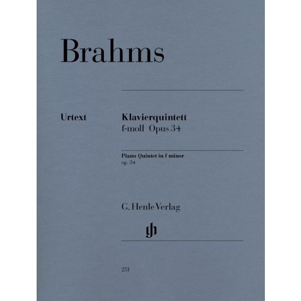 楽譜 輸入 ピアノ五重奏 ピアノ五重奏 へ短調 作品34 Piano Quintet f