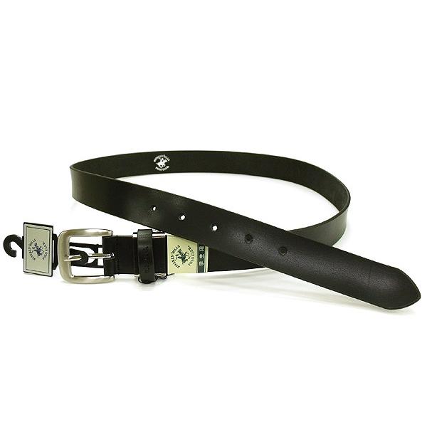 学生ベルト 本革 黒 巾30mm ロングサイズ W110センチまで BHPCビバリーヒルズポロクラブCP27
