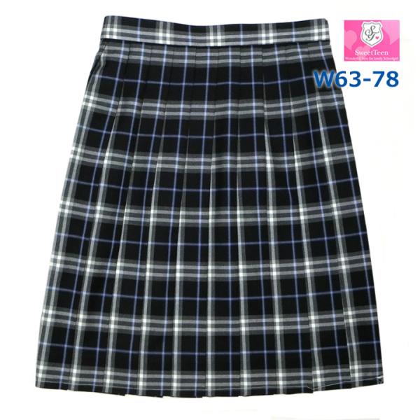 Sweet Teen 制服スカート チェック柄 紺グレーブルーチェック ST243N