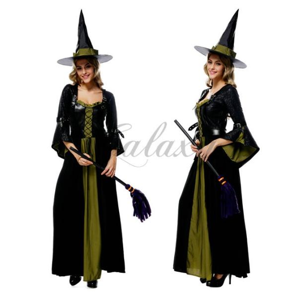 ハロウィン 魔女 魔法使い ついに入荷 帽子付き 中世ヨーロッパ風 イベント 仮装 コスチューム Ps2535 コスプレ衣装ps2535 パーティー