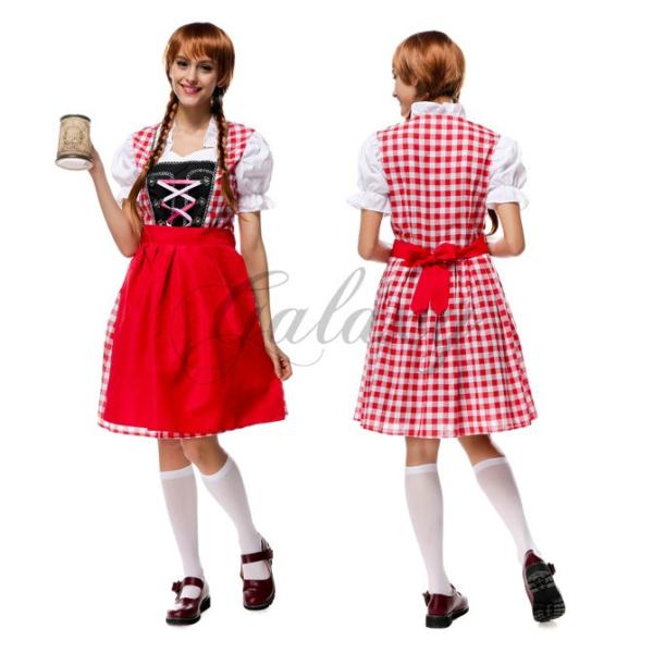 ハロウィン ビールガール ドイツ メイド 民族衣装 チェック柄 コスプレ衣装 Ps2745 Ps2745 Con Imedia Net