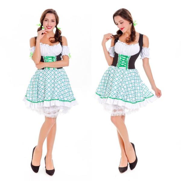 ハロウィン ビールガール 民族衣装 ディアンドル 国内最安値に挑戦 チロリアン イベントコスプレ衣装 Ps3191 ドイツ メイド パーティー