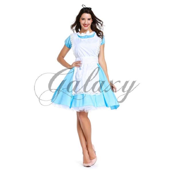 ハロウィン 不思議の国のアリス メイド服 カフェー 童話 アリス コスプレ衣装 Ps3391 S Lサイズ ワンピース 在庫限り