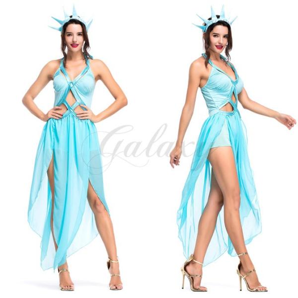 ハロウィン 自由の女神 スタチューオブリバティー 神話 女神 Ps3434 セクシー コスプレ衣装 お求めやすく価格改定 ワンピース