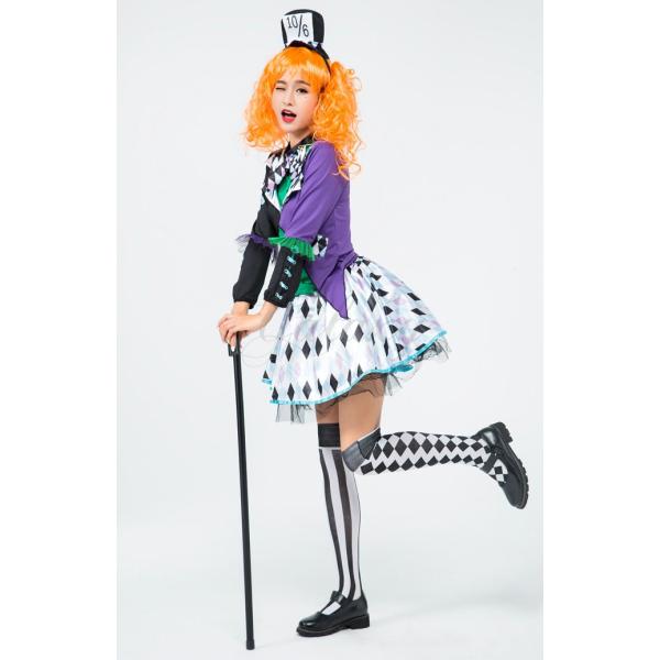 1年保証 ハロウィン 不思議の国のアリス ピエロ サーカス 童話 帽子屋 Ps3498 コスプレ衣装 マジック 手品師