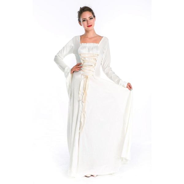ハロウィン 宮廷風 中世期 ヨーロッパ風 女王 貴族 ギリシャ 格安saleスタート Ps3568 ドレス コスプレ衣装 ホワイト 神話 女神