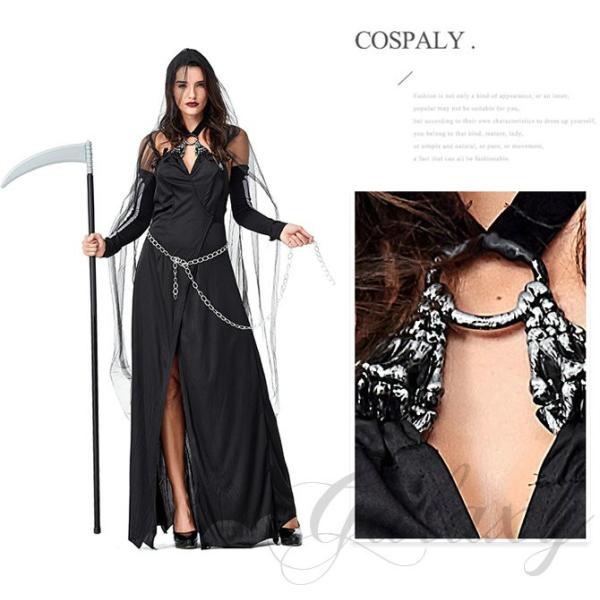 ハロウィン 魔女 ウイッチ 小悪魔 魔法使い 吸血鬼 シャーマン ヴァンパイア 贈呈 死神 S L コスプレ衣装 Ps35