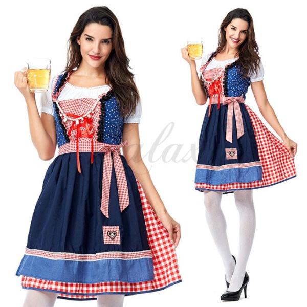 ハロウィン ビールガール ドイツ メイド服 ワンピース 民族衣装 M Xlサイズ コスプレ衣装 Ps3602 Ps3602