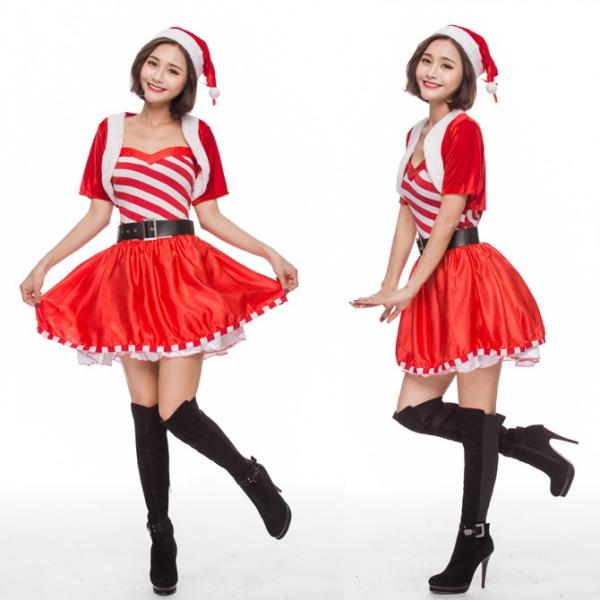 クリスマス サンタ 新品未使用正規品 Xmas サンタクロース 可愛い セクシー コスプレ衣装 Sdps039 帽子付き ワンピース