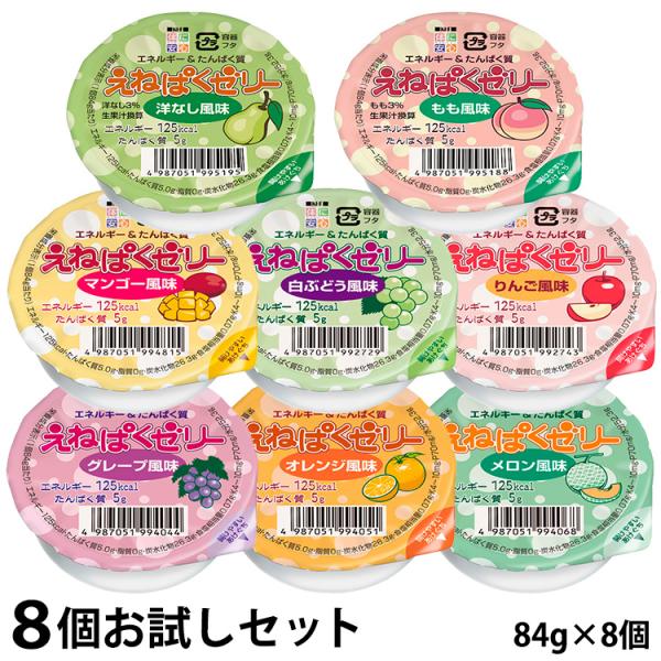 (お試し8個セット) キッセイ薬品工業 えねぱくゼリー 8種×各1個