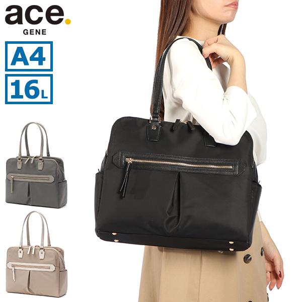 最大50%★9/8限定 正規品5年保証 エースジーン トートバッグ レディース A4 ace.GENE ビジネスバッグ 通勤 16L PC収納 LAPORTEM ラポルテム 68523