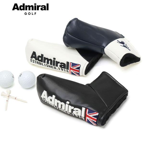 ロゴ刺繍がアクセント上品なパターカバーロゴの立体刺繍が高級感を感じさせるピンパター用ヘッドカバー。カラー展開：ブラック(10)、ネイビー(30)、ホワイト(00)アドミラルゴルフ ヘッドカバー Admiral GOLF パター おしゃれ ブ...