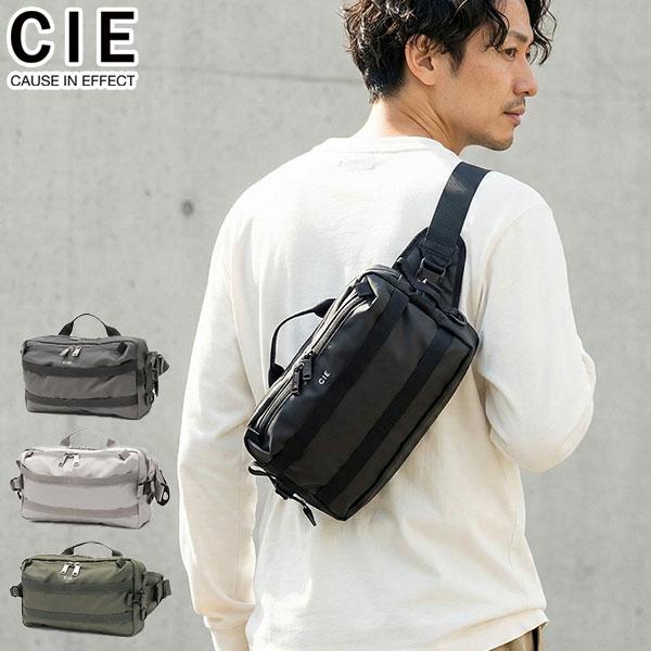 CIE限定ボトルも選べるノベルティ付 CIE ボディバッグ 軽量 ブランド シー ショルダーバッグ スリングバッグ 小さめ A5 3L 防水 撥水 GRID3 032057