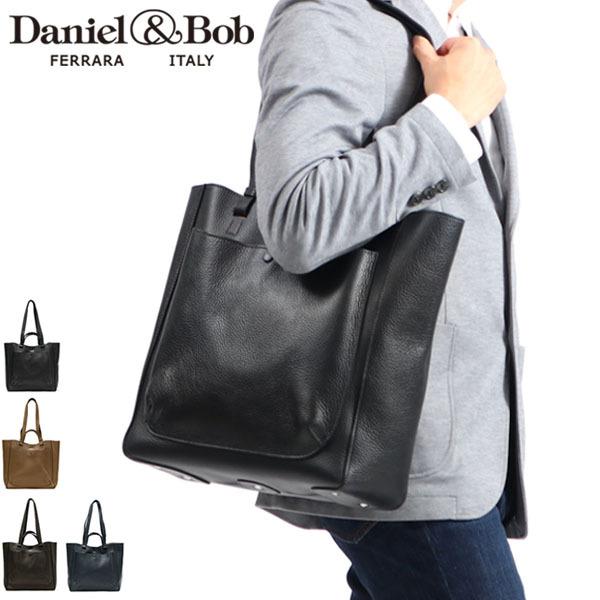 Daniel&Bob イタリア製 本革 レザートートバッグ 黒 肩掛け可 Daniel & Bob（ダニエル アンド ボブ） ダニエル&ボブ レザートート