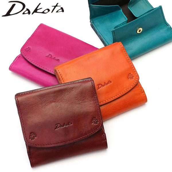 ダコタ小物＋選べるノベルティプレゼント ★ダコタ/Dakota/バンビーナ/二つ折り財布/財布/二つ折り/ミニ財布/ミニ/コンパクトウォレット/ウォレット/小さめ/小さい/小銭入れあり/BOX型/ボックス型/本革/牛革/レザー/革/イタリア...