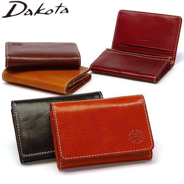 ダコタ小物+選べるノベルティ付 ダコタ 名刺入れ Dakota フォンス カードケース 名刺ケース 本革 革 二つ折り かぶせ レディース 0030558(0035898)