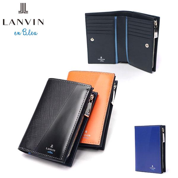 【新品/本物】LANVIN en Bleu 二つ折財布/ブルー ￥16,500- 楽天市場】ランバン 財布 二つ折り メンズ ブランド 本革 二