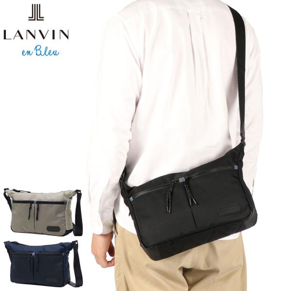 最大52%★9/13迄 ランバン オン ブルー ショルダーバッグ メンズ 斜めがけバッグ 小さめ LANVIN en Bleu ブランド 大人 上品 フレーズ ショルダー小 527102 爆買