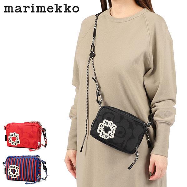 marimekko マリメッコ ミニショルダーバッグ  ロゴ　キャンバス KERTTU1   ブラック レディース / 240001195578 marimekko（マリメッコ） 最大51%☆5/11迄 日本正規品 ショルダー