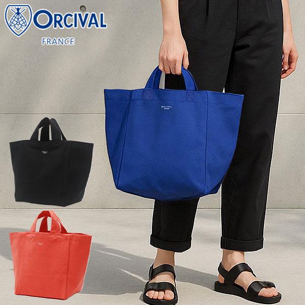 ネイビー×ブラック 大容量トートバッグ ORCIVAL 最大51%☆10/4限定 オーシバル トートバッグ レディース