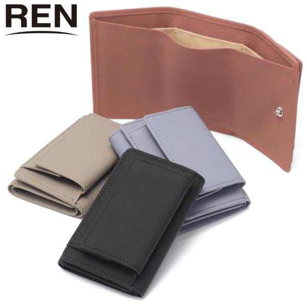 REN（レン） 最大42%☆3/27限定 三つ折り財布 レディース 革