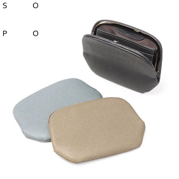 【商品レビューで＋5％】ソポ 財布 メンズ レディース コンパクト ブランド SOPO 小さめ がま口 本革 革 牛革 カーフレザー おしゃれ 上品  日本製 SNAP SLIM WALLET-M-DEG/VAL SO54 SOPO 最大51%☆12/31〜 ソポ 財布 メンズ レディース コンパクト