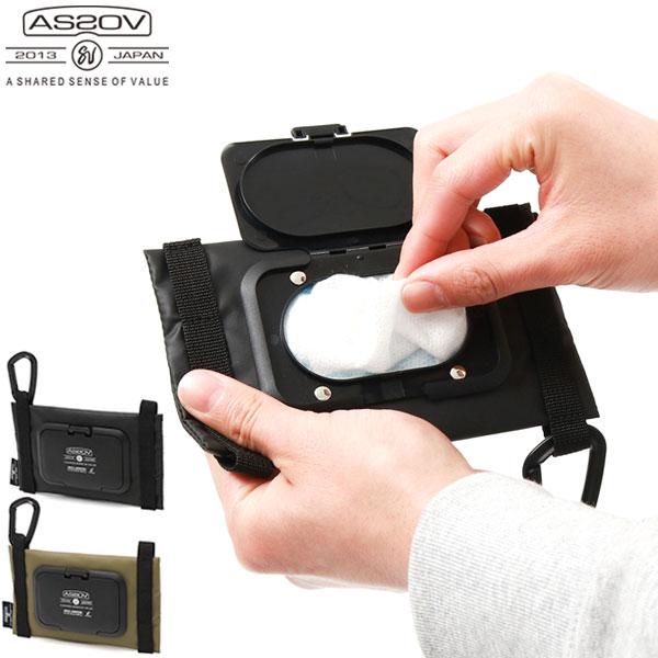 素材＜表地＞ナイロンポリカーボネートサイズ＜本体＞幅 約 160×高さ 約 100(mm)※サイズは当店計測サイズとなります。　商品により、若干の個体差が生じます。重さ約 30gAS2OV/ASSOV/アッソブ/WET TISSUE CAS...