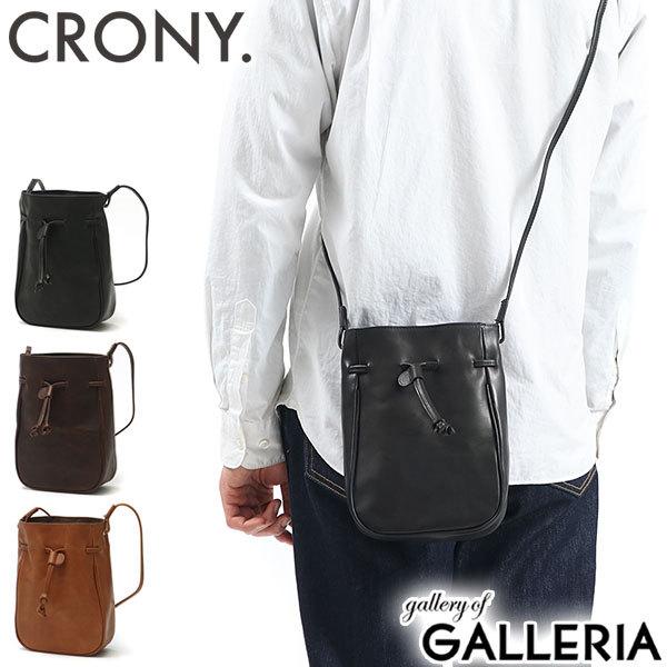 セール30 OFF クルニー ショルダーバッグ CRONY 巾着バッグ Kinchaku Bron 斜めがけ 小さめ レザー 革 本革 CRONY CR-00012 メンズ レディース